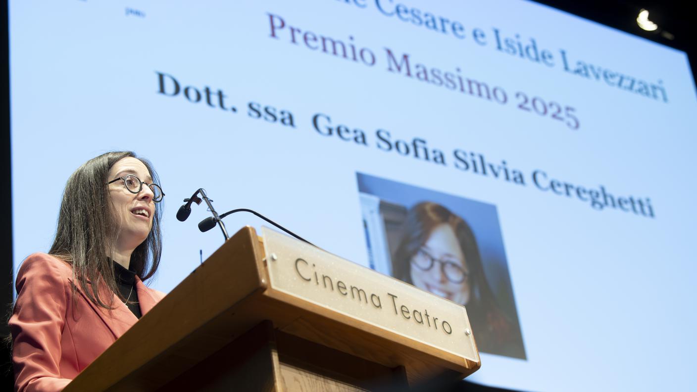 Gea Silvia Sofia Cereghetti alla consegna del premio