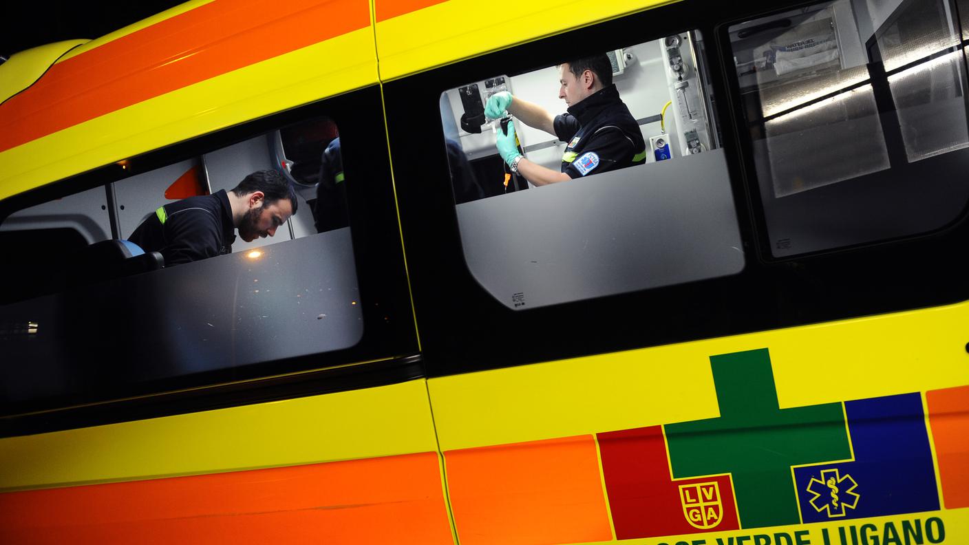 La Croce Verde di Lugano è intervenuta in soccorso del 65enne caduto a Breganzona