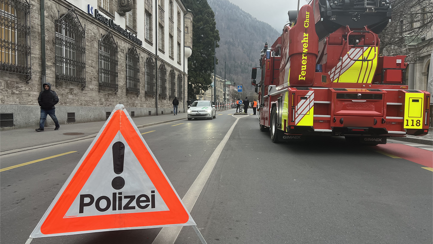 Gli operatori sulla Grabenstrasse il 6 febbraio 2025