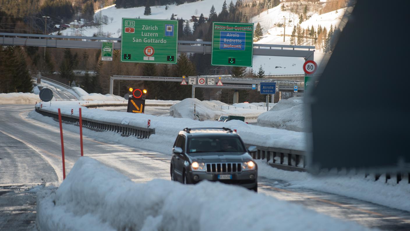 Lo svincolo autostradale di Airolo