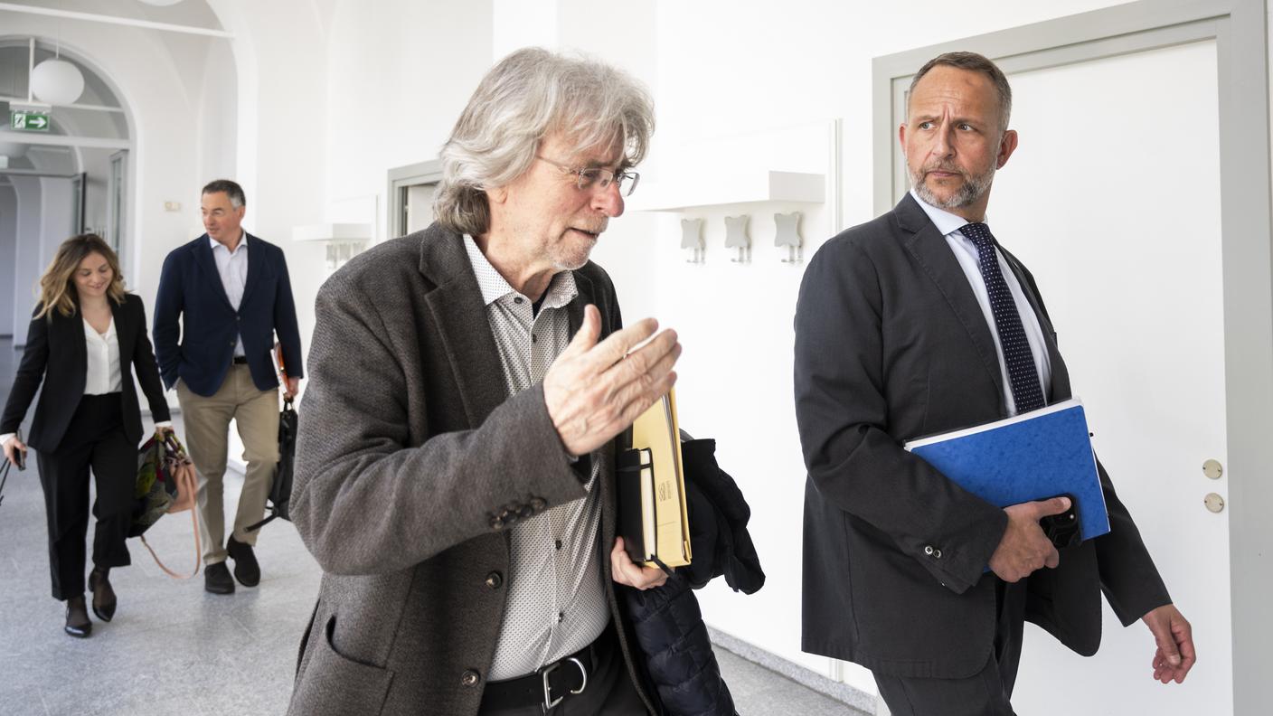 Norman Gobbi e Bruno Storni, qui ripresi in margine all'incontro fra Consiglio di Stato e deputazione ticinese alle Camere