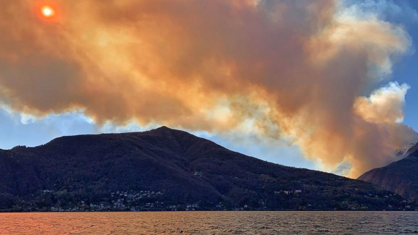 L'incendio in Val Cannobina