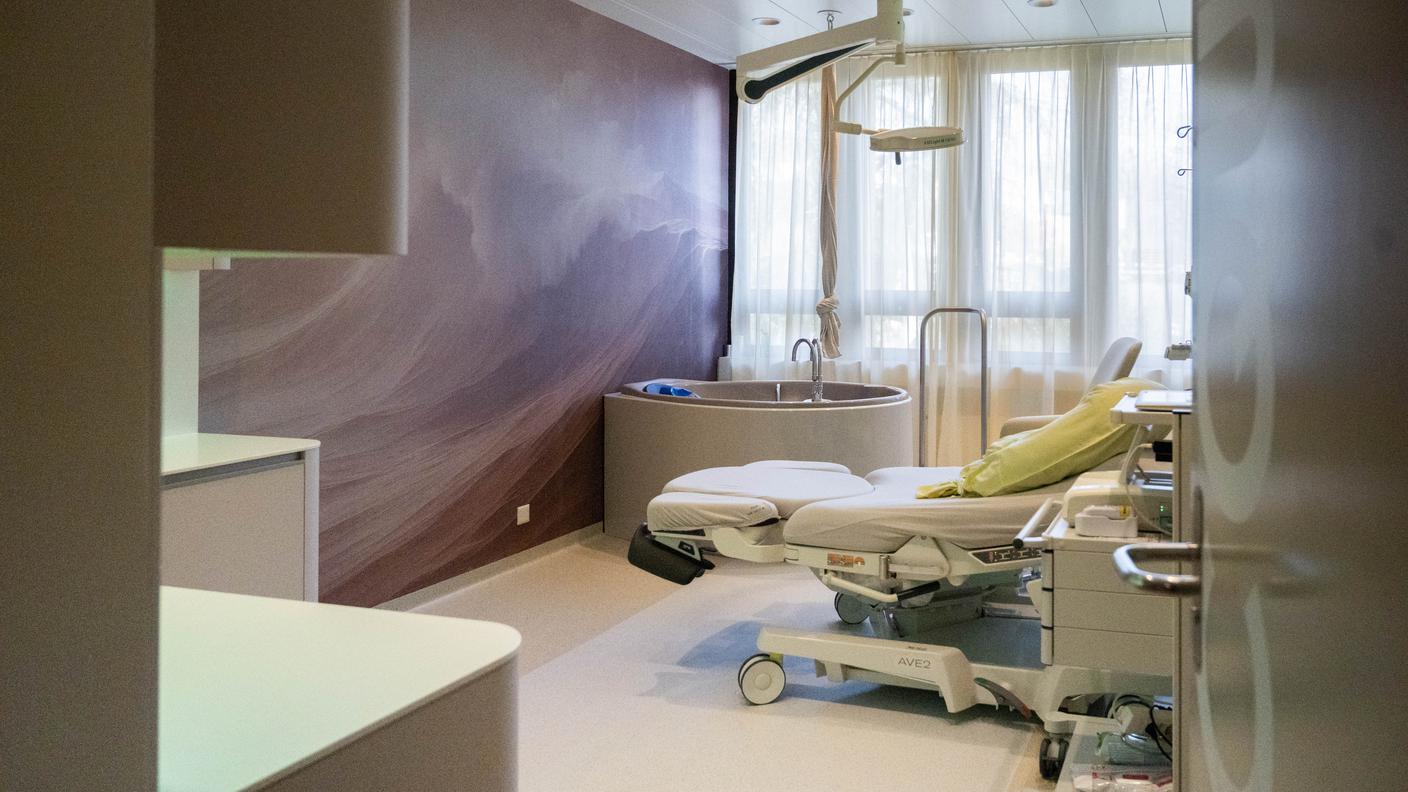 Una delle nuove sale parto dell'Ospedale Civico di Lugano