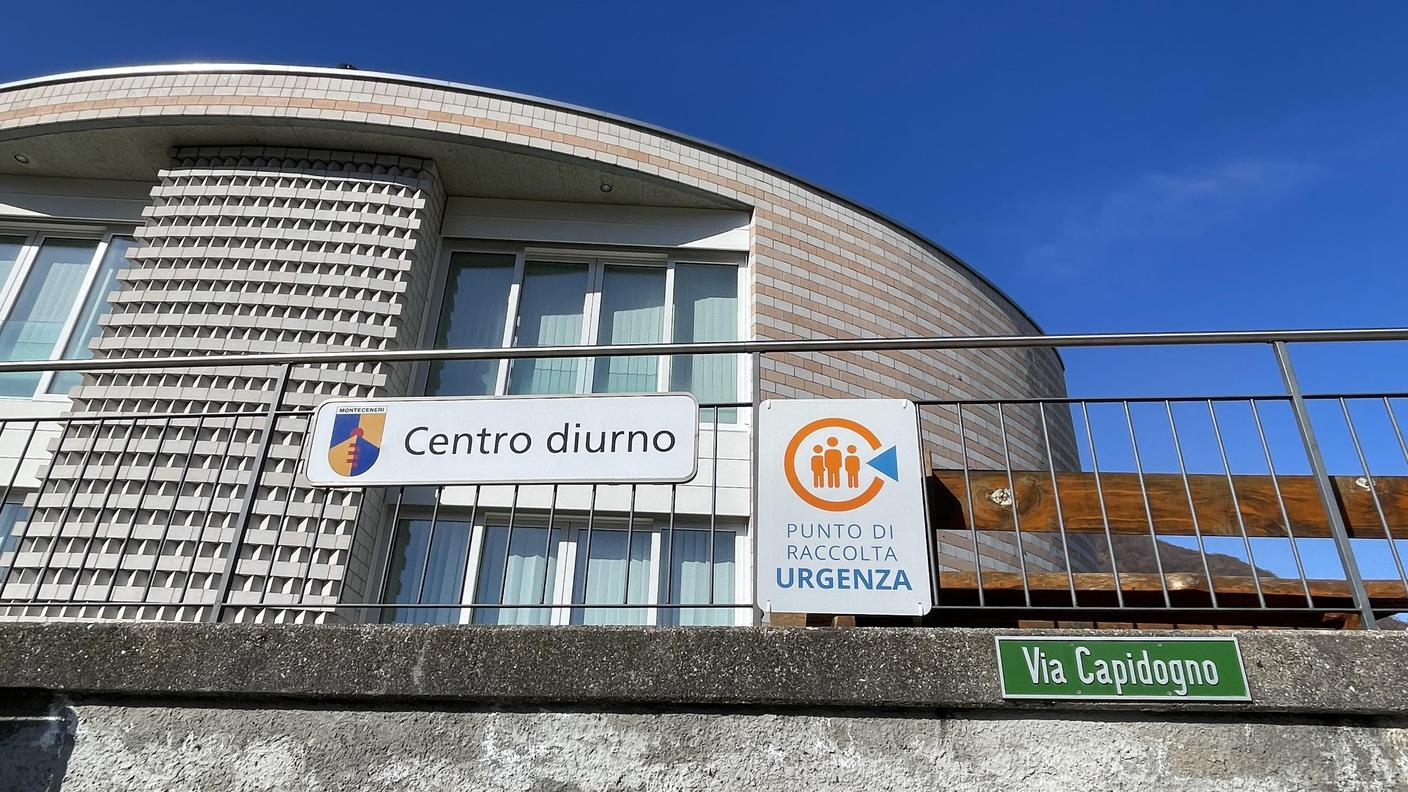 Il punto di raccolta d'urgenza a Monteceneri