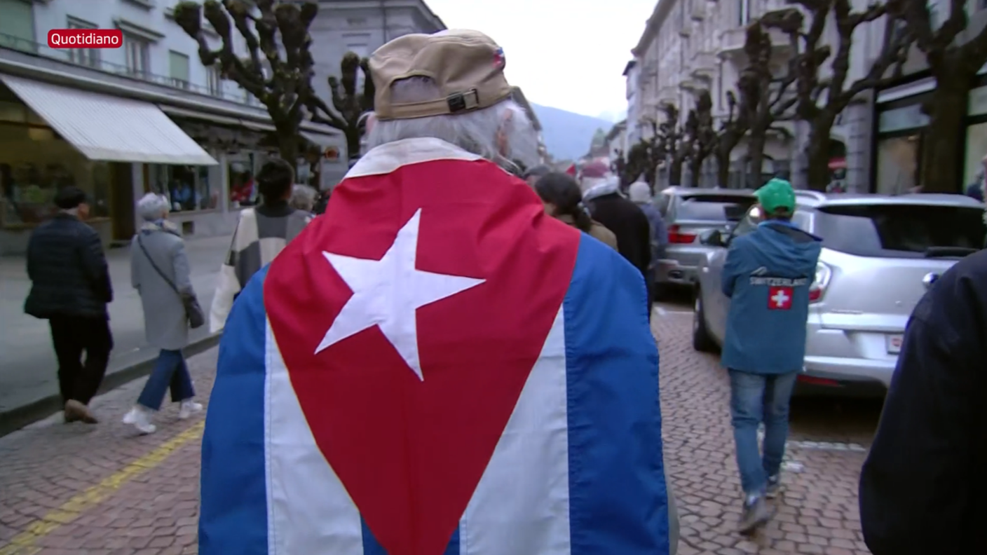 In piazza a Bellinzona in solidarietà a Cuba