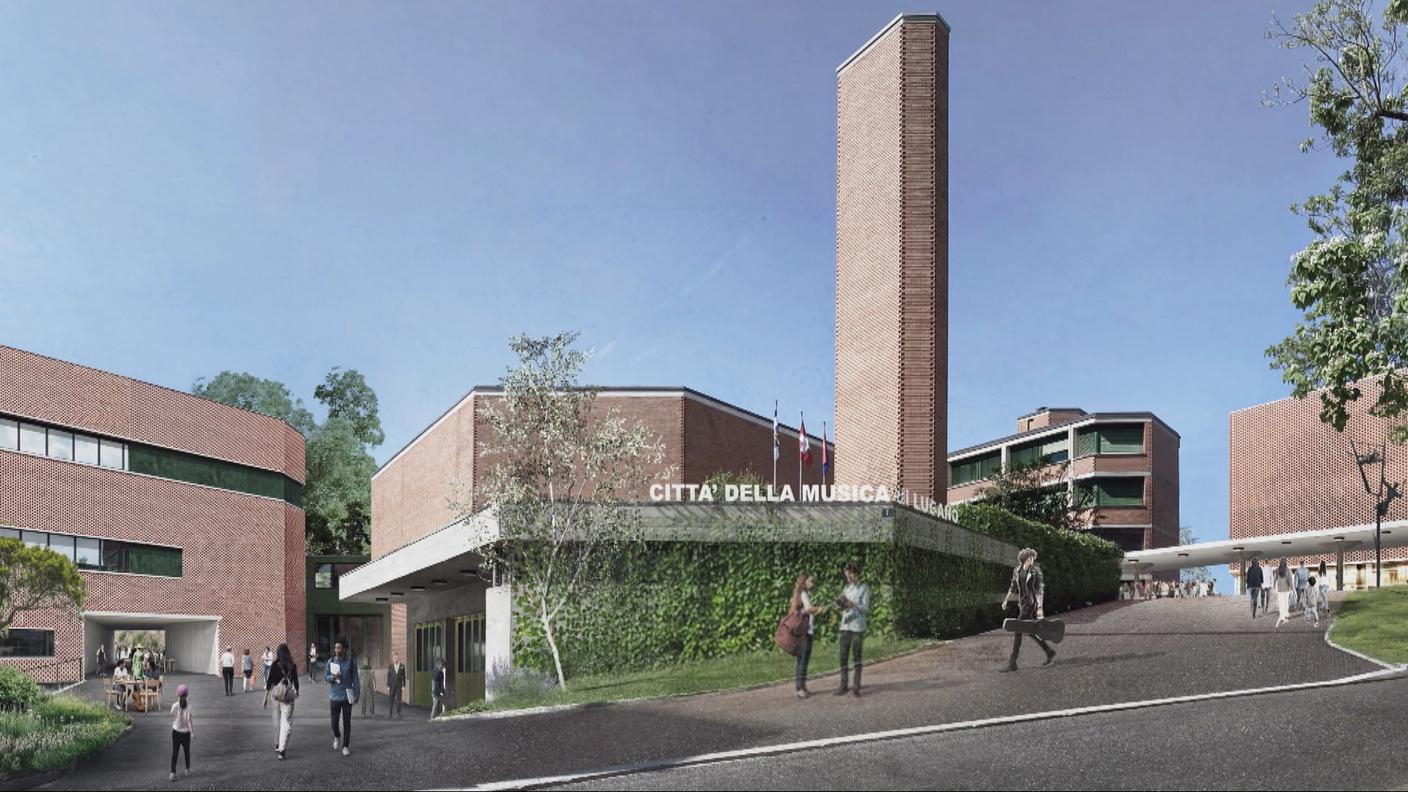 La futura facciata della Città della musica