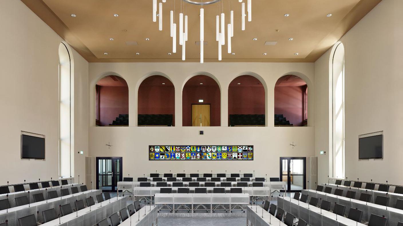 La sala del Gran Consiglio grigionese