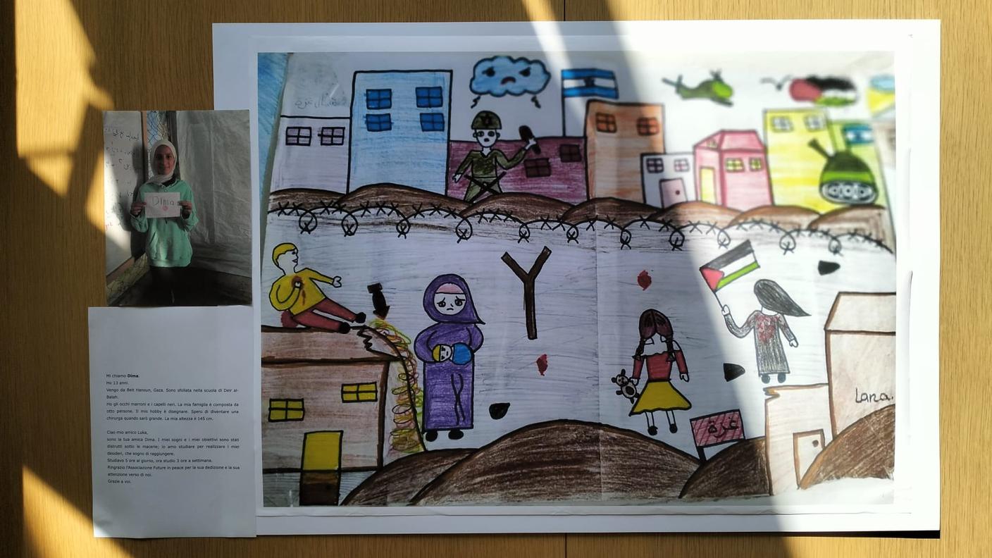 Alcuni allievi di Viganello si sono scambiati lettere e disegni con ragazzi della Striscia di Gaza