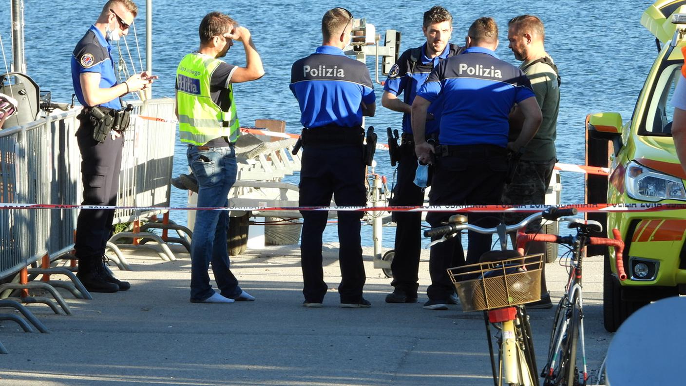 Polizia e soccorritori sul posto