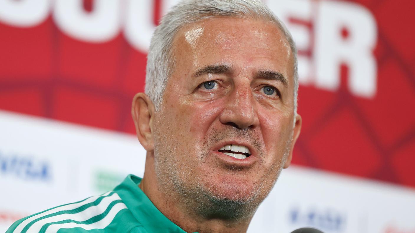 Vladimir Petkovic in conferenza stampa alla vigilia della partita con la Svizzera