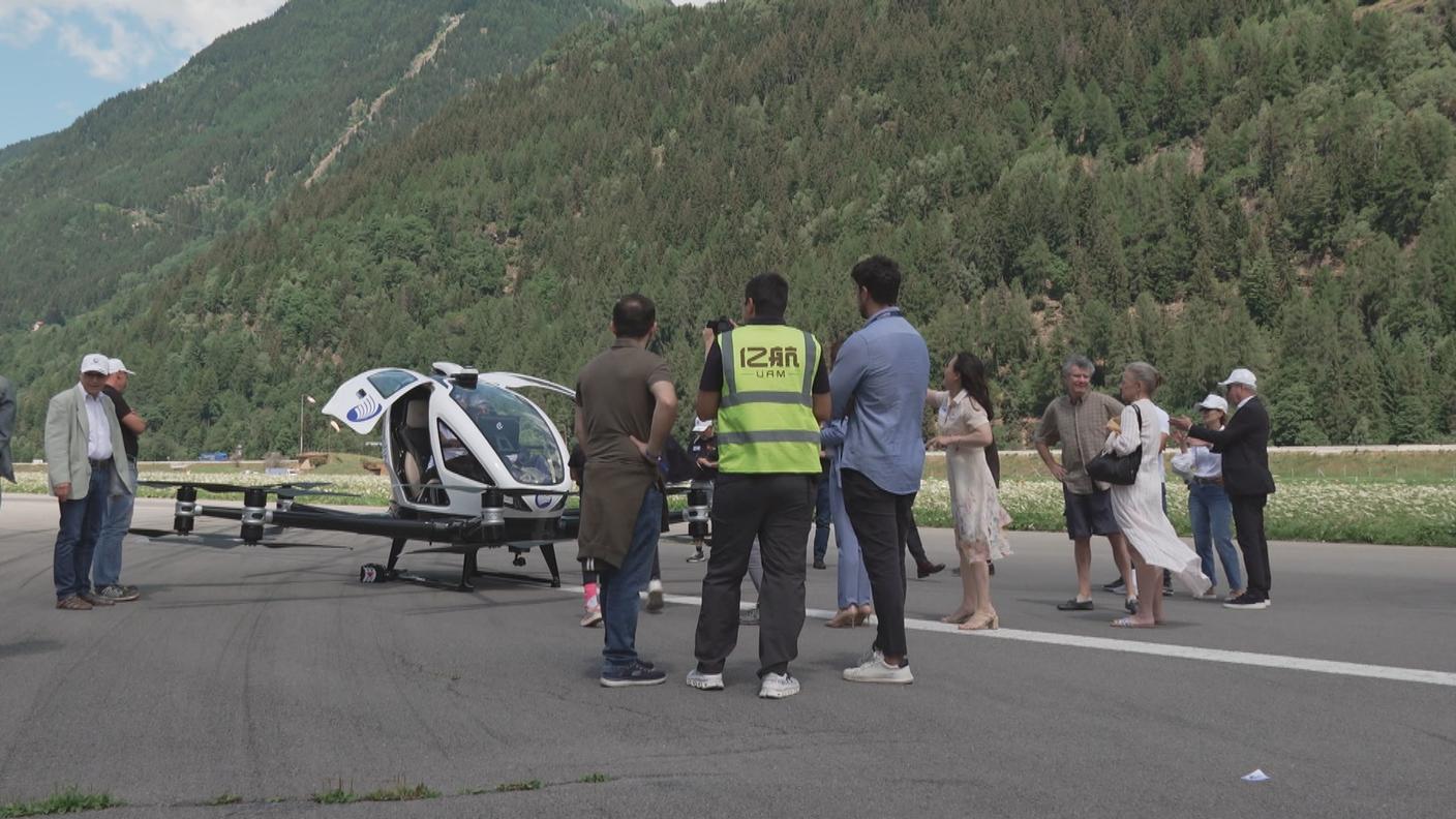 Drone per passeggeri, test ad Ambrì