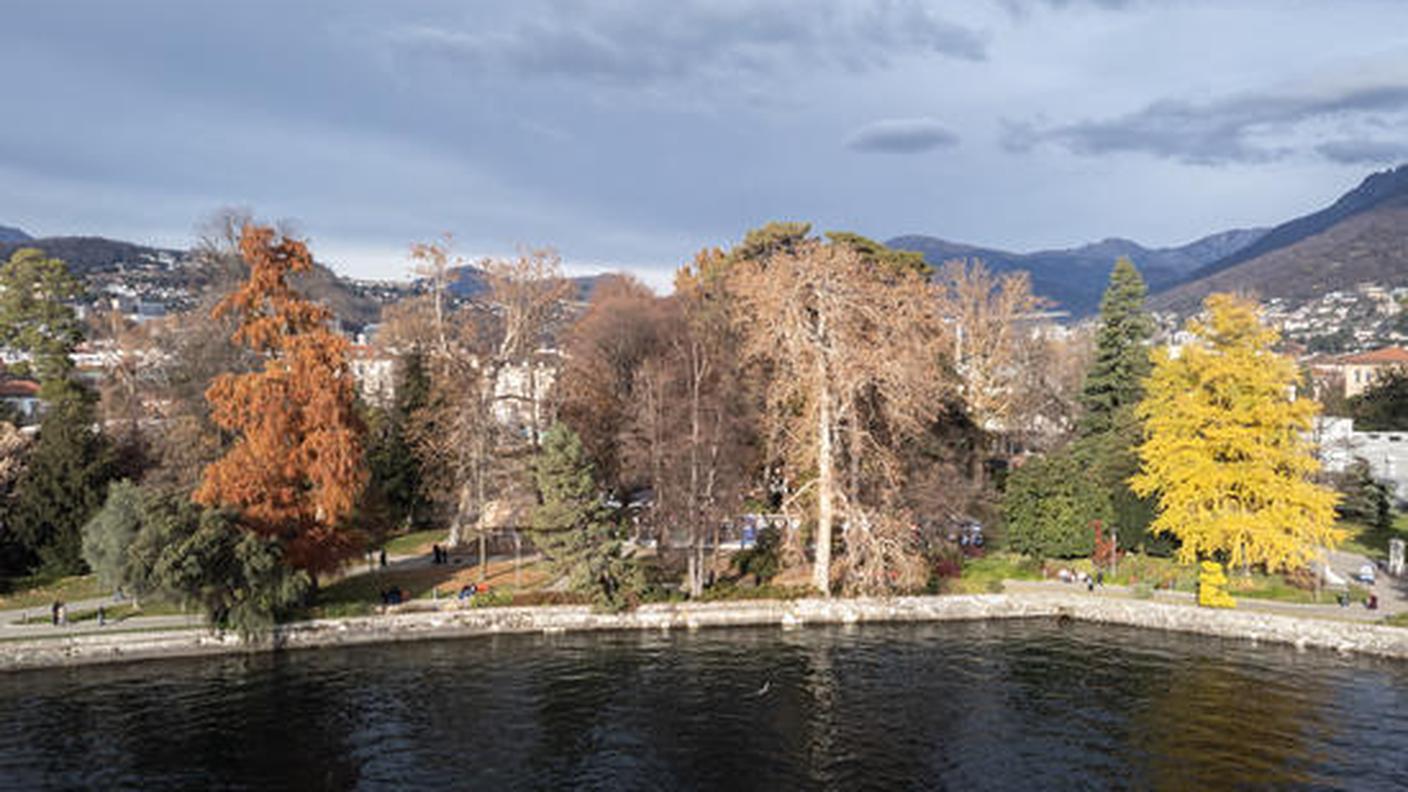 In quest'immagine d'archivio Parco Ciani a Lugano