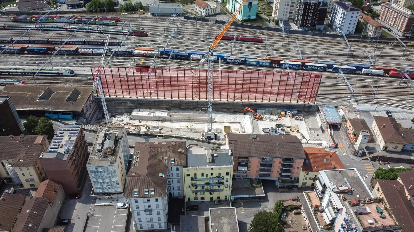 Il cantiere visto dall'alto