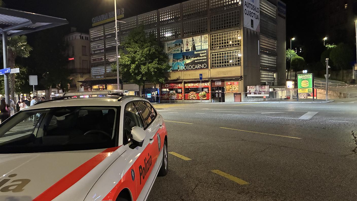 La zona della stazione di Muralto venerdì sera