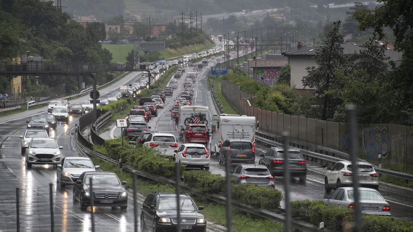 Disagi per il traffico fra Melide e Mendrisio