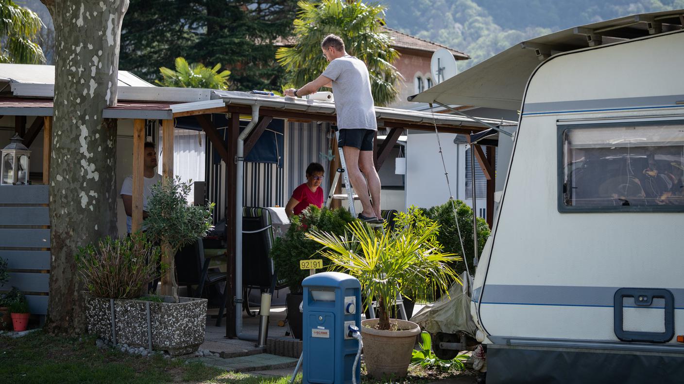 Un'immagine scattata in un campeggio di Melano