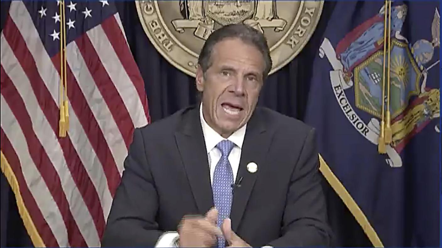 Cuomo in un'immagine scattata oggi a New York