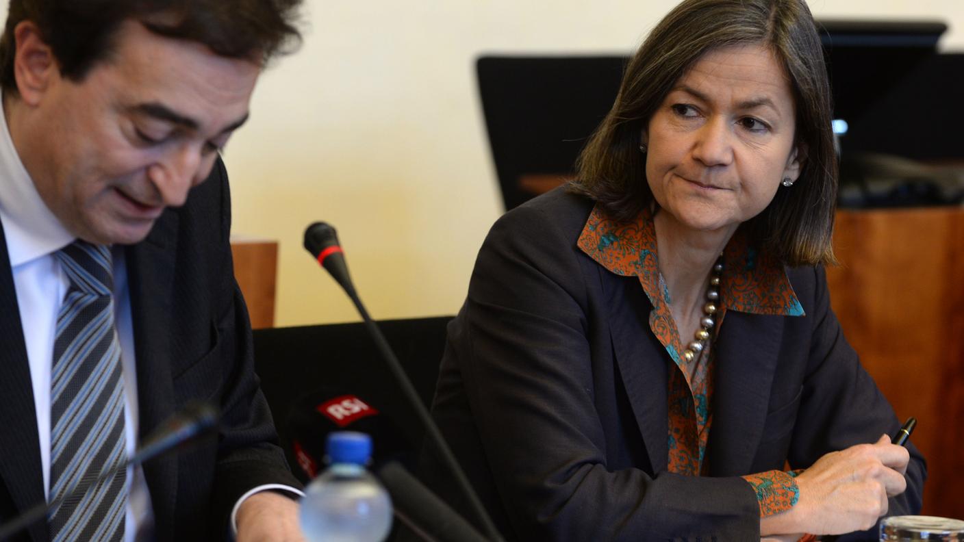 Giovanna Masoni Brenni  con il sindaco di Lugano Marco Borradori