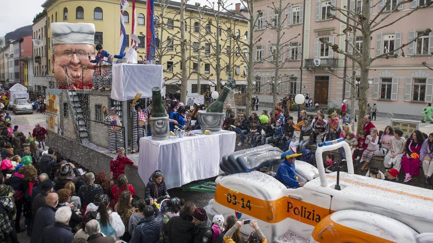 Il corteo a Chiasso