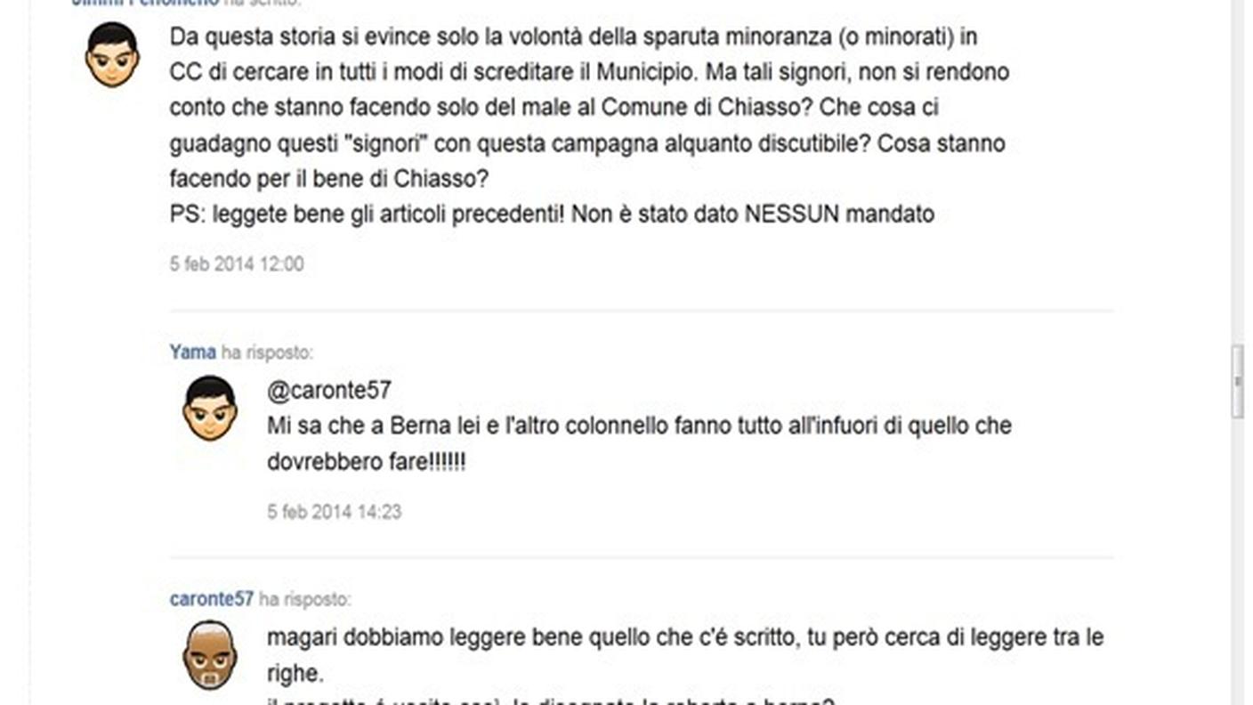 Uno dei post di "Jimmi Fenomeno", il dipendente comunale interrogato ieri dagli investigatori