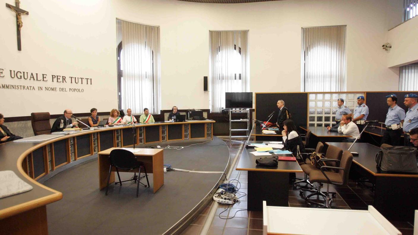 L'aula della Corte d'assise per il processo di brusio