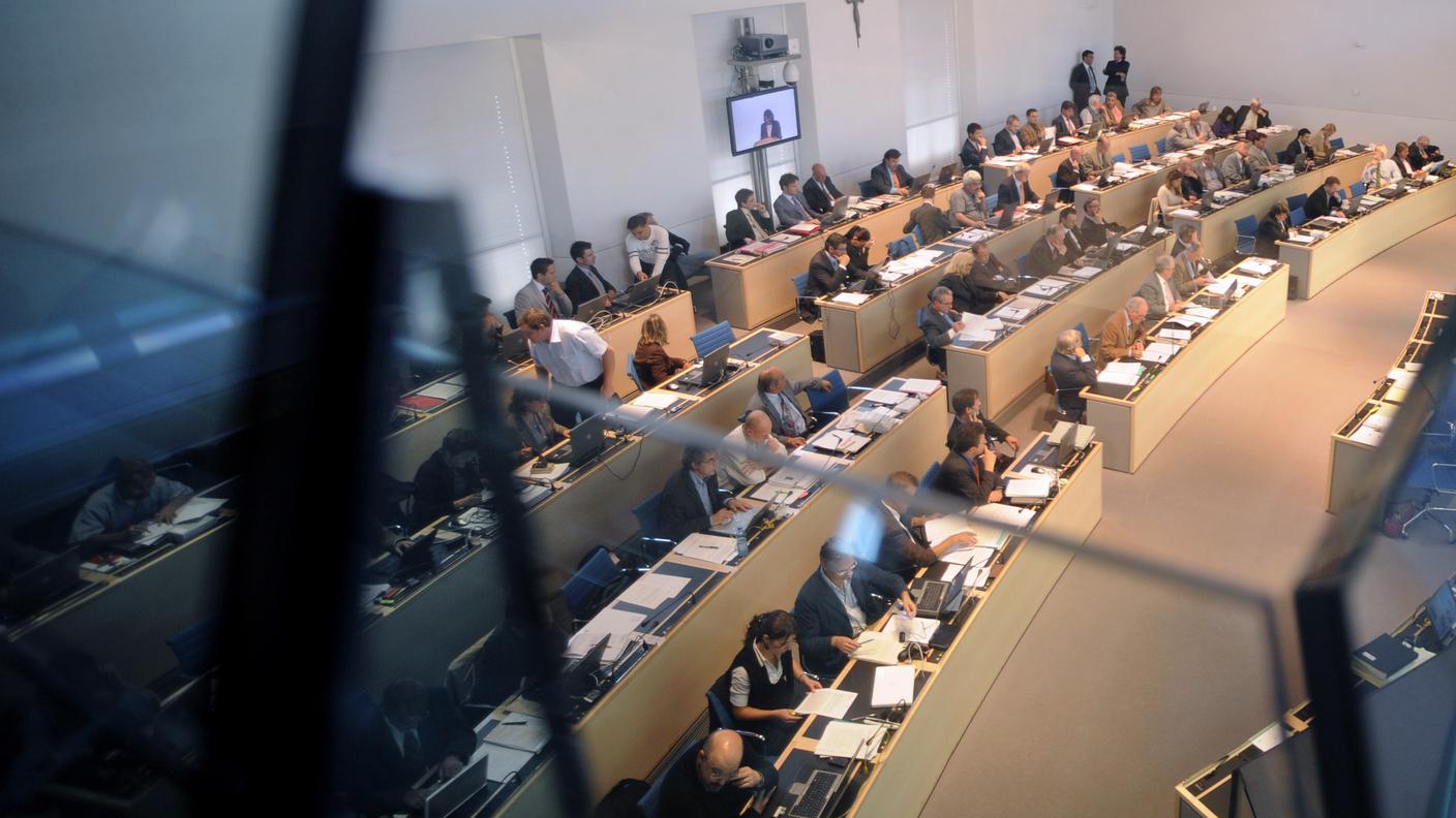 La sala del Parlamento a Palazzo delle Orsoline