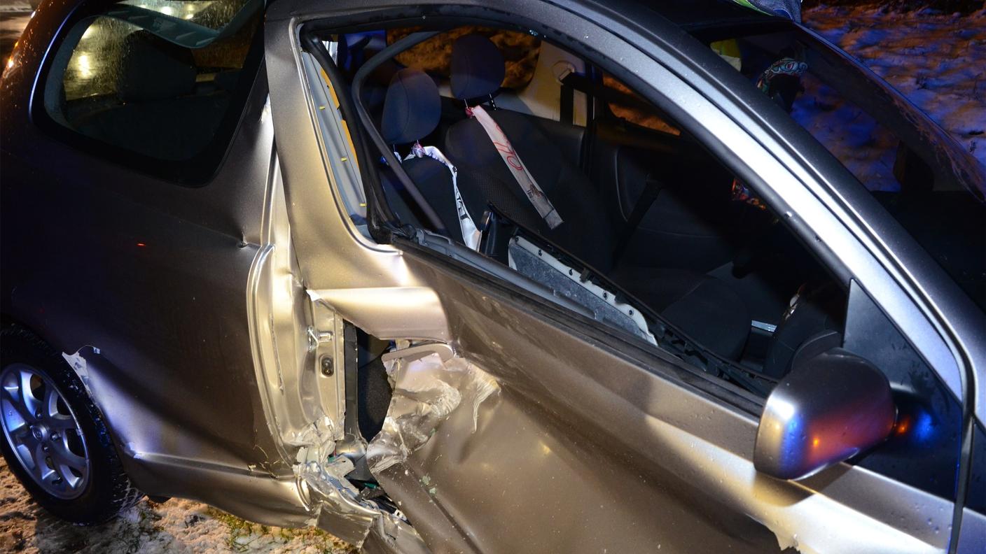 La vettura protagonista dell'incidente di giiovedì a Gnosca