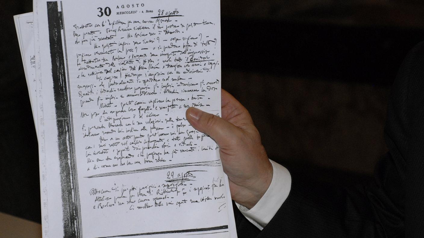 Pagine dei diari del Duce