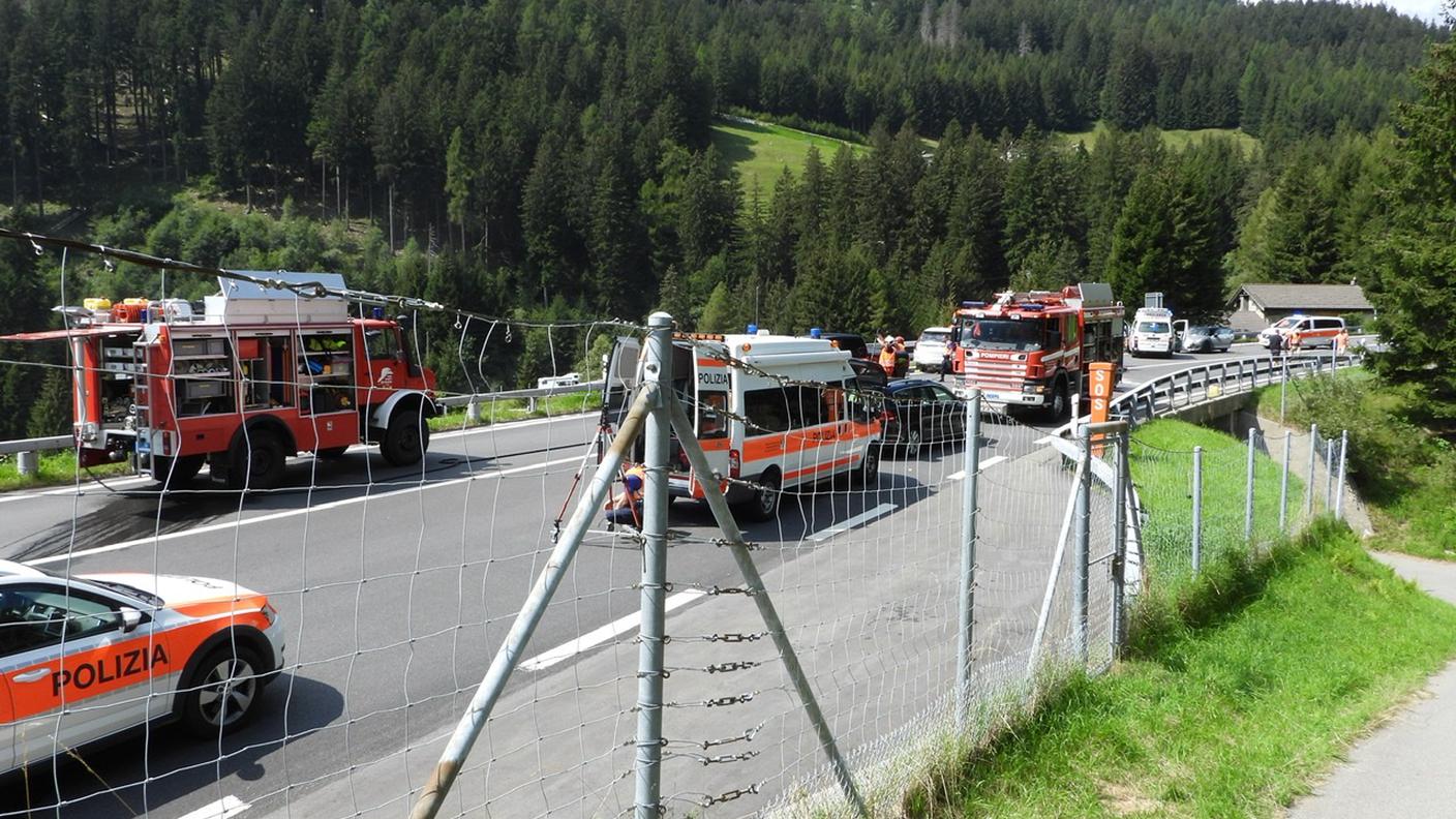 Il luogo dell'incidente nei pressi di Pian San Giacomo (GR)