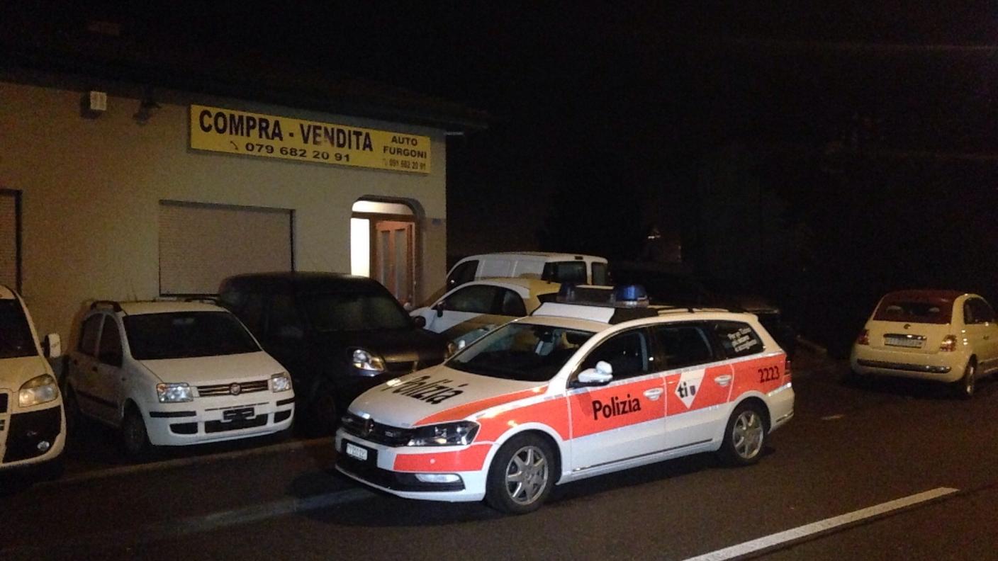 Il luogo della rapina a Novazzano