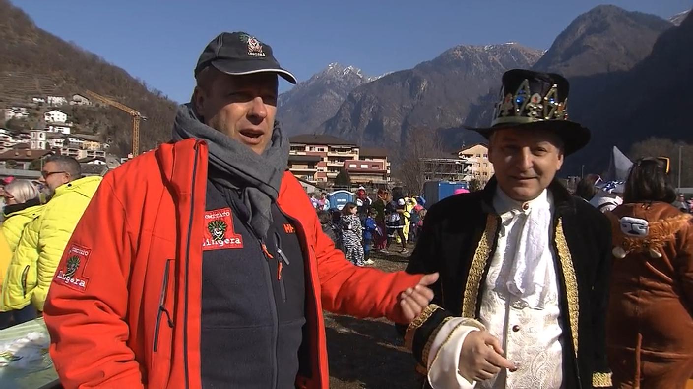 Il presidente Simone Giudicetti e Re Lingera Brenno Martignoni