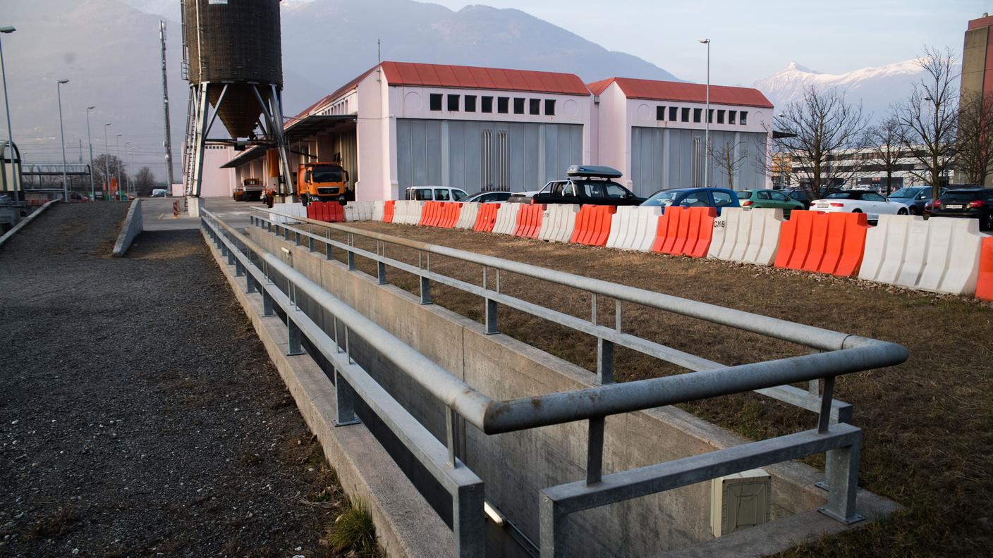 L'entrata del Centro della protezione civile di Camorino