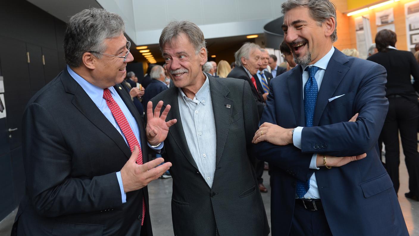 Barra con Lombardi e Cattaneo