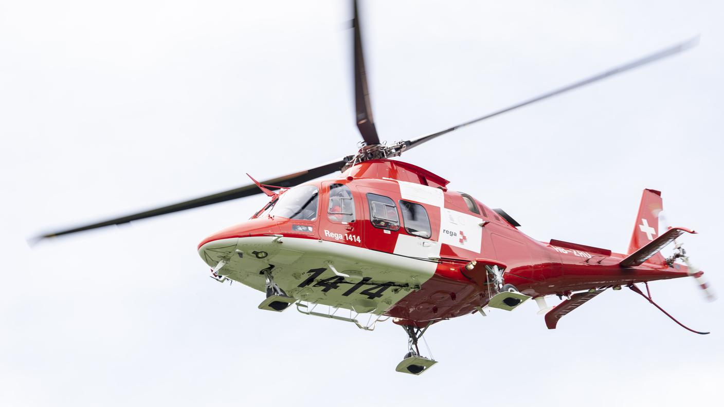 I soccorritori della REGA hanno elitrasportato il 27enne in ospedale