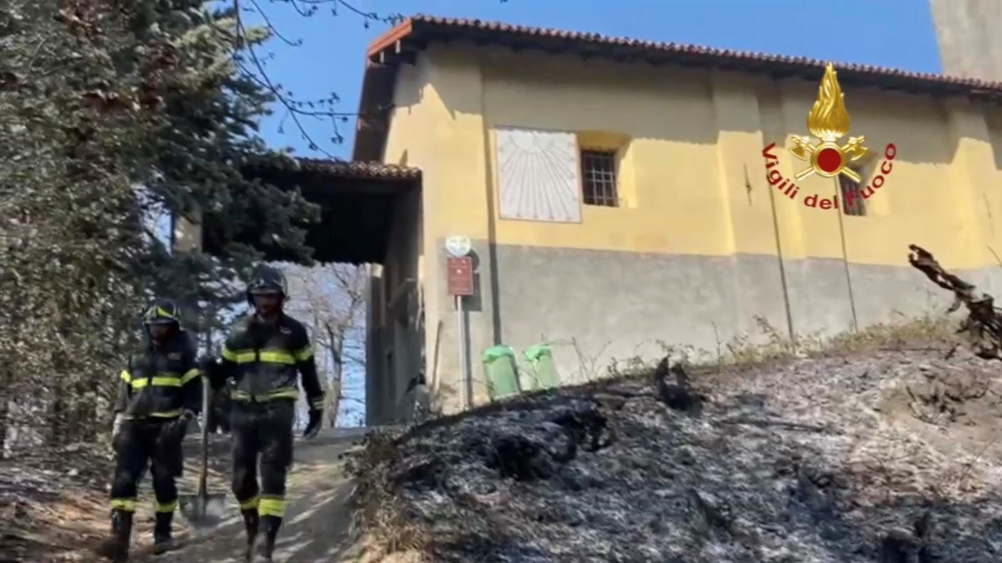 La chiesa di San Quirico risparmiata dalle fiamme