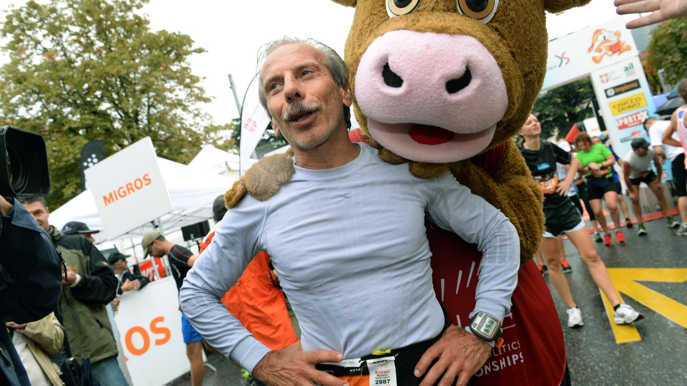 Il comico italiano Giovanni Storti, ha corso anche lui