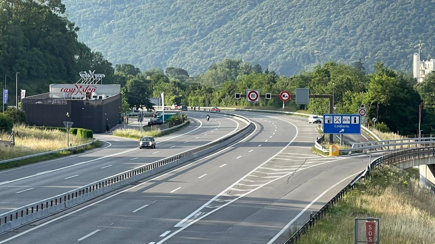 Il motociclista è caduto