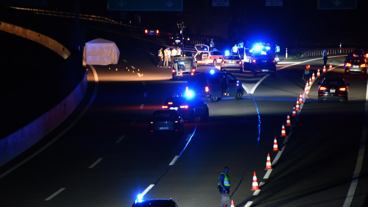 Un'immagine scattata sul luogo dell'incidente