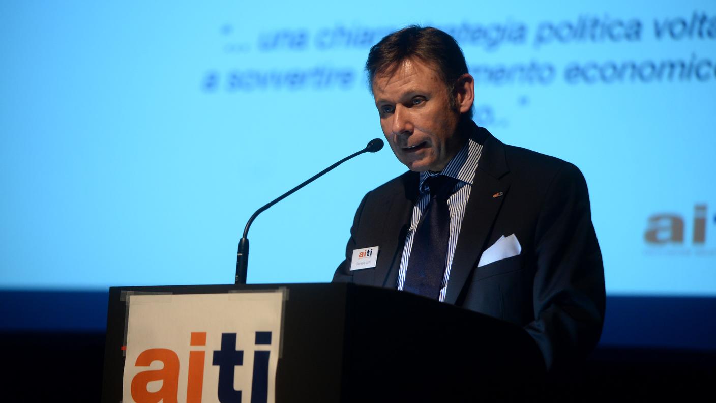 Daniele Lotti durante l'assemblea dell'AITI