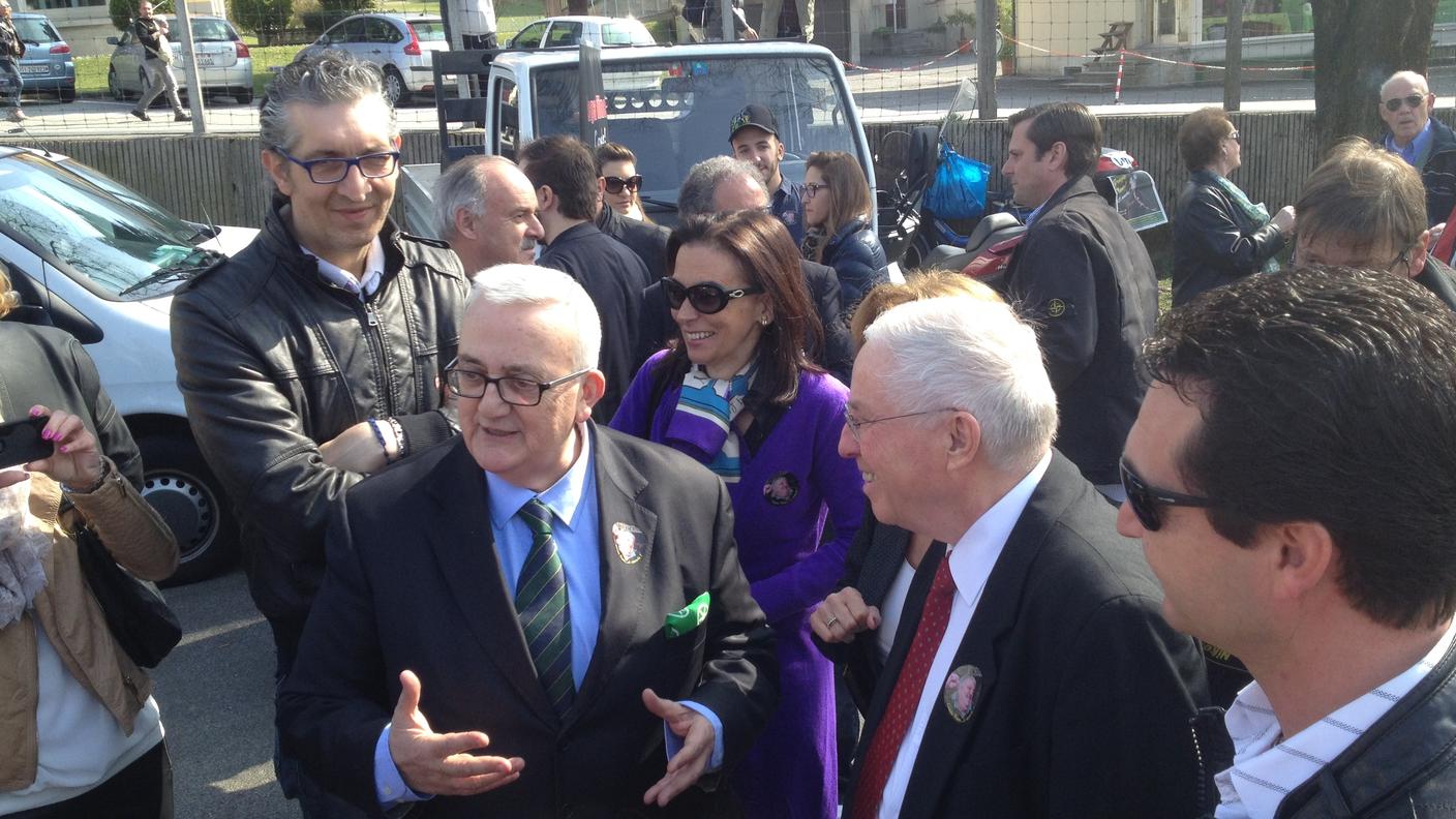 L'arrivo di Blocher e Borghezio