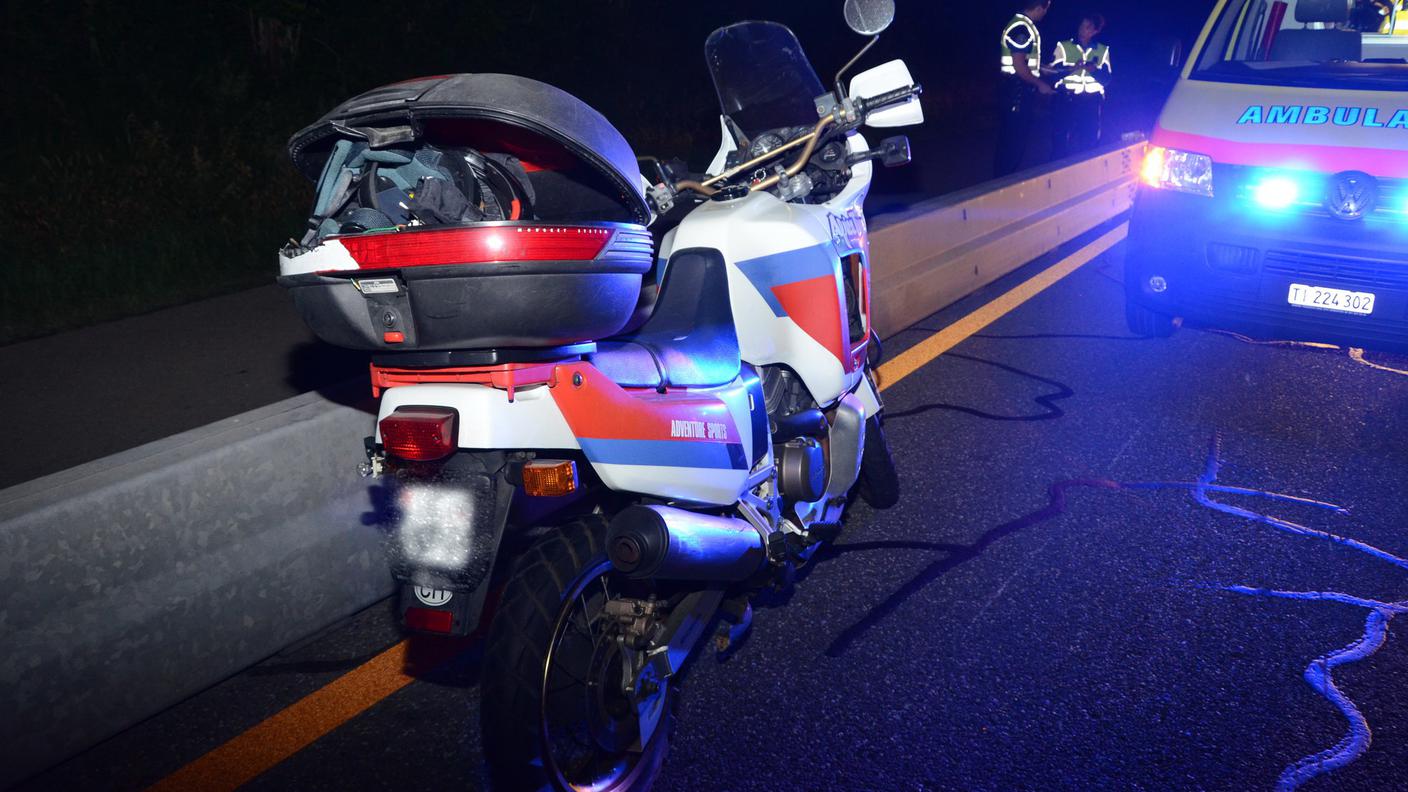 La motocicletta coinvolta nell'incidente