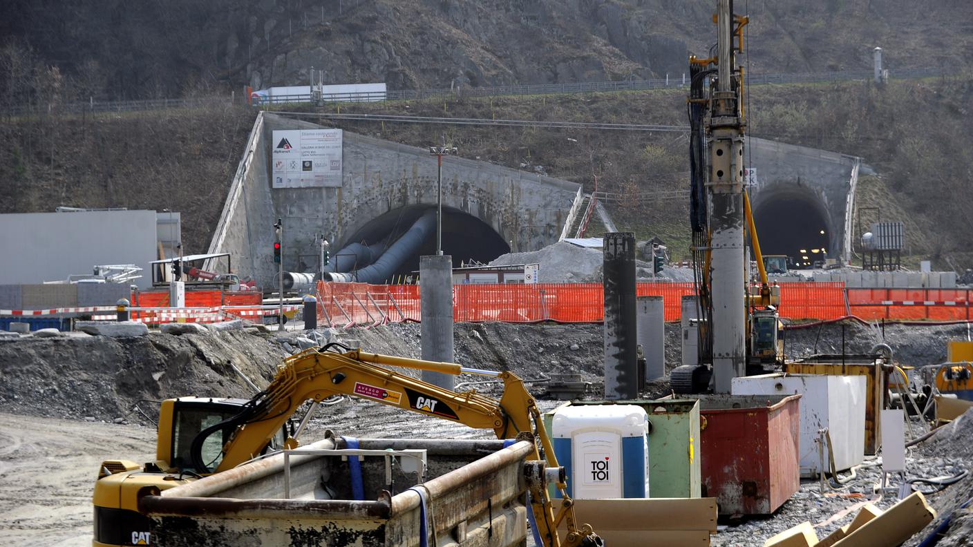Il cantiere della galleria di base a Camorino che ha dato il la alla diatriba