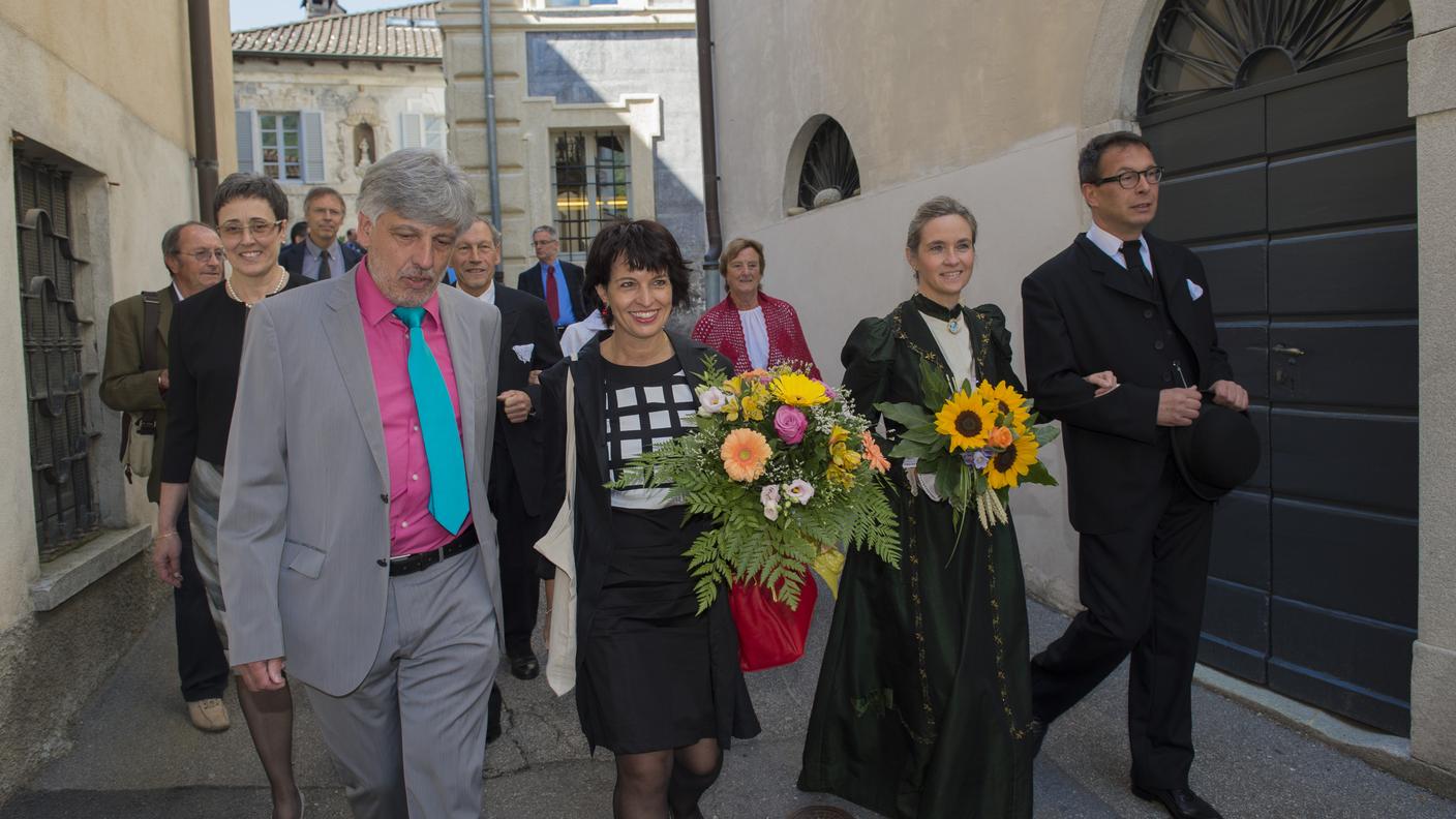 Doris Leuthard a passeggio in Valle di Muggio