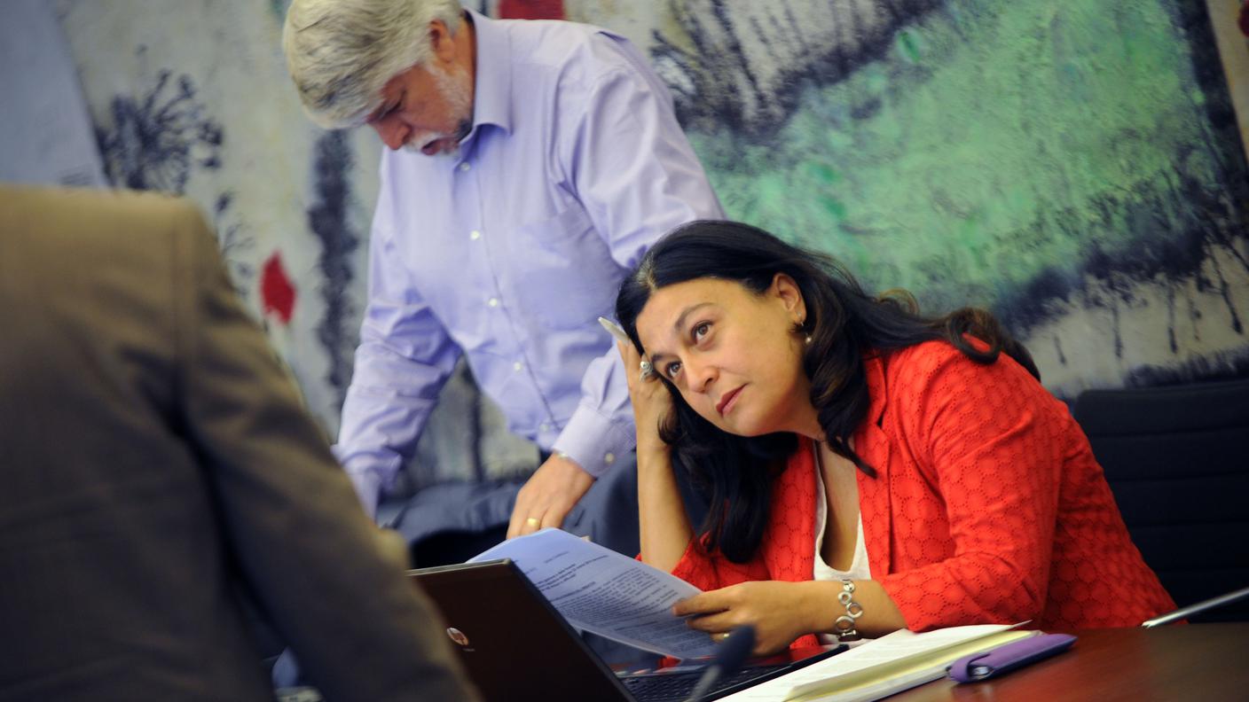 Il presidente del PS ticinese Saverio Lurati e la capogruppo parlamentare Pelin Kandemir Bordoli