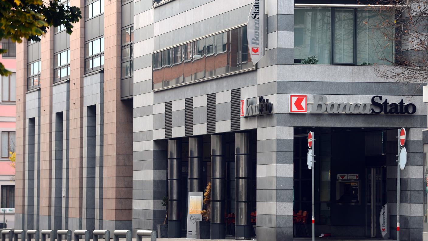 La filiale di BancaStato in via Pioda a Lugano