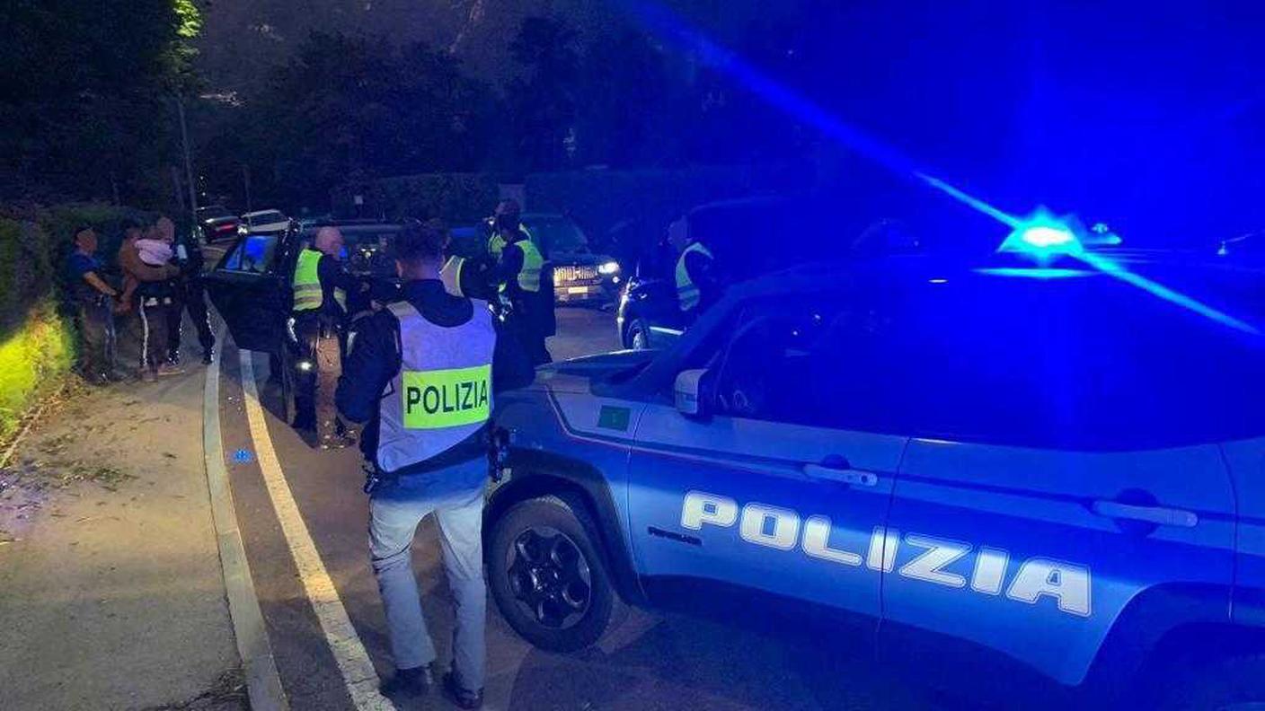 Un'immagine dell'operazione di polizia