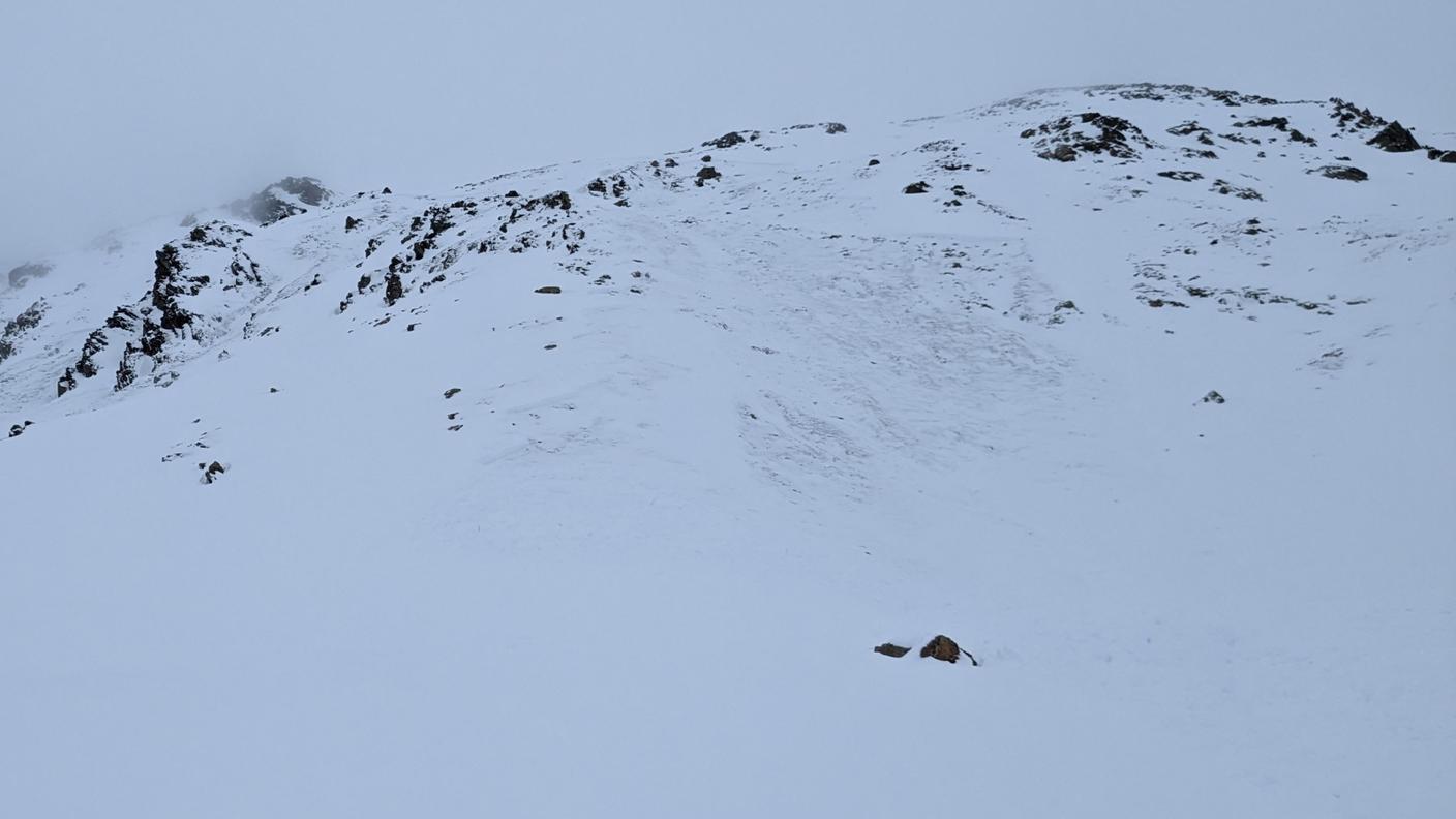 Il luogo della slavina sul Gorihorn