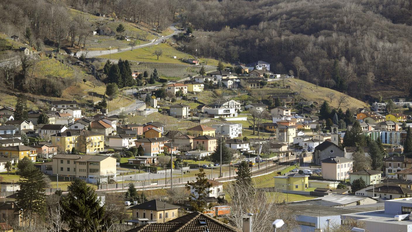 Veduta di Bironico, ora quartiere di Monteceneri
