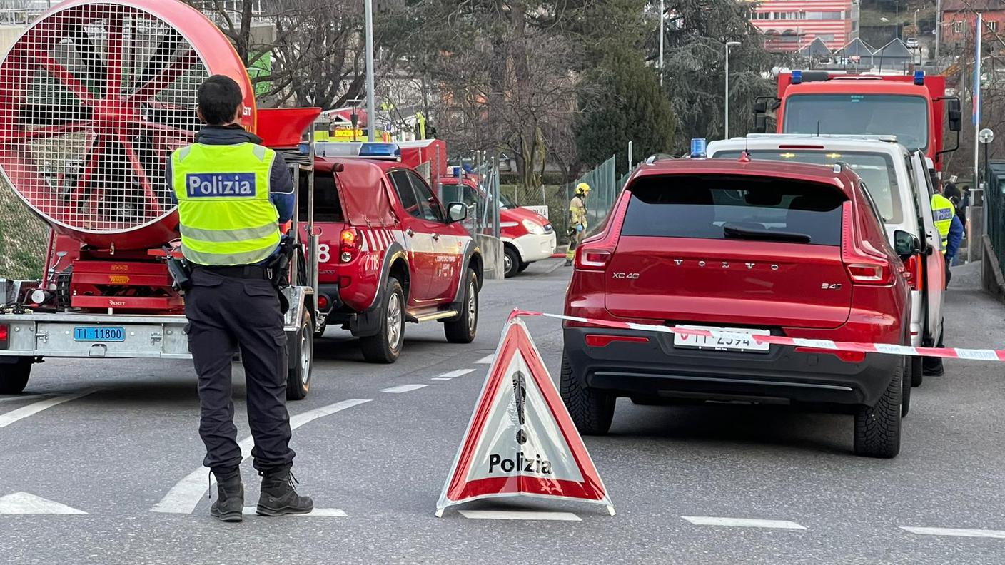 Intervenuti pompieri, polizia e Croce Verde