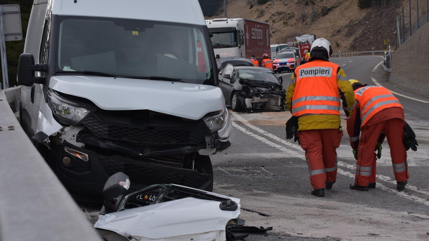 Il furgone coinvolto nell'incidente